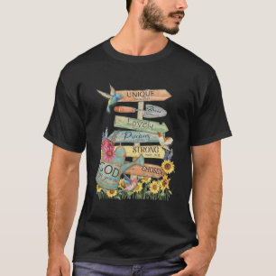 Camiseta Jesus Pássaro Floral Que Você É Escolhido Fé Deus 