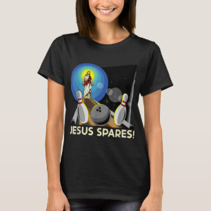 Camiseta Jesus Pede Boliches Cristãs Engraçadas