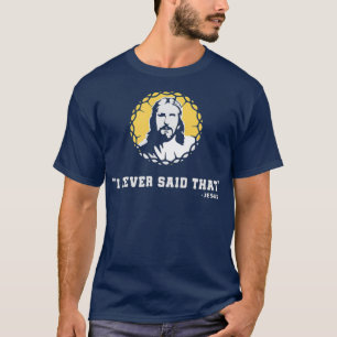 Camiseta Jesus Peeking eu vi aquele Meme Cristão Engraçad