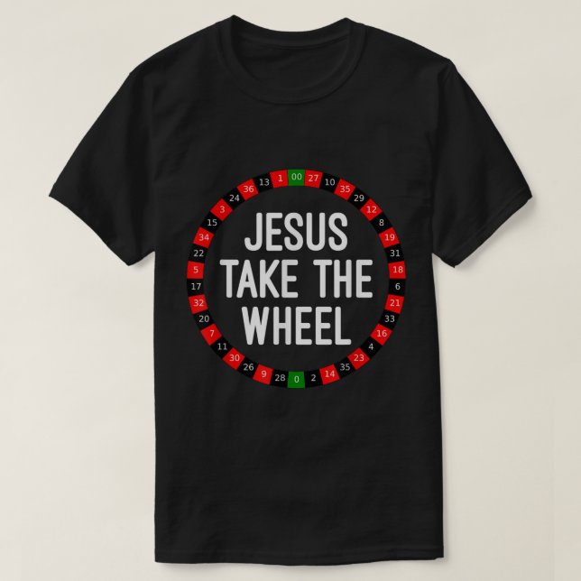 Camiseta Jesus Pega a Roda Roulette Roda Jogando (Frente do Design)