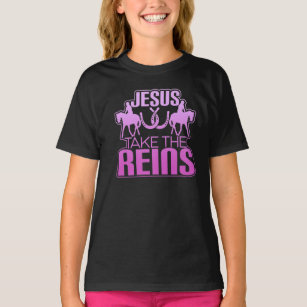 Camiseta Jesus Pega As Reinas Legal Cavalo De Raça    -