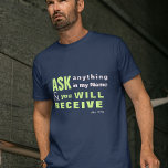 Camiseta JESUS Pergunte e você receberá T-SHIRT<br><div class="desc">Camiseta cristã com o verso bíblico de John 16:24 "Até agora você não perguntou nada em meu nome. Pergunte, e você receberá, que sua alegria pode ser cheio." Os versos estão na caligrafia mista e na tipografia minimalista. Esta moda, design de fé moderna é a dádiva perfeita e a declaração...</div>