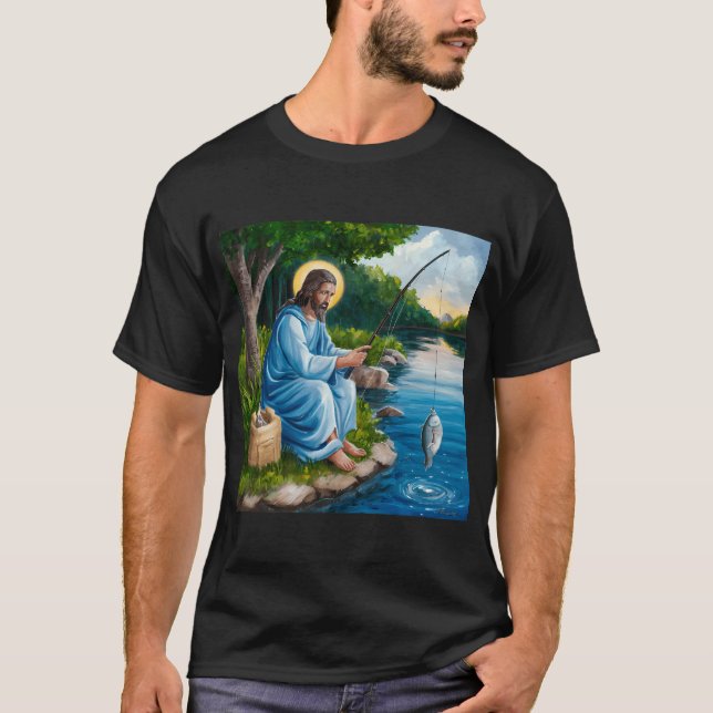 Camiseta Jesus pescando (Frente)