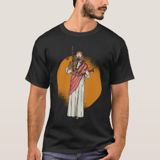 Camiseta Jesus Playing Bagpipes - Bagpipe Scottish Music