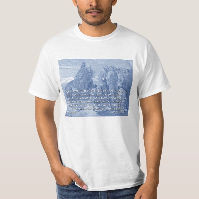 Camiseta Jesus pregando no mar de Galileu-Gustave Dore (Frente)