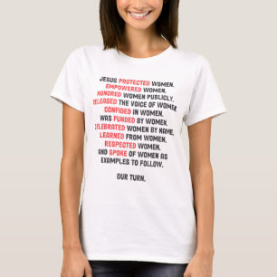 Camiseta Jesus Protegido Mulheres Impoderadas Jesus Cristo