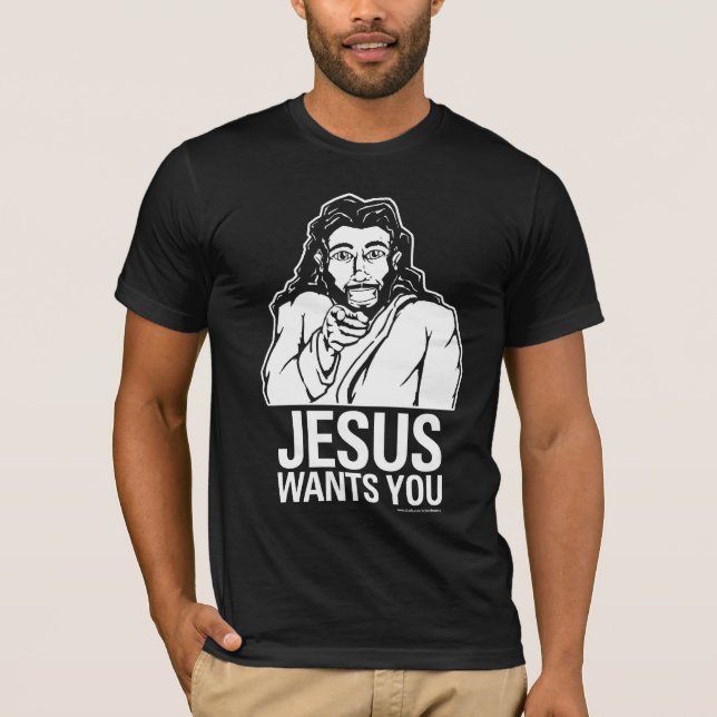 Camiseta Jesus quê-lo (o preto) (Frente)