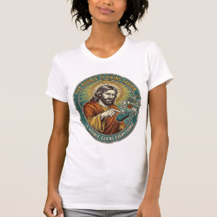 Camiseta Jesus Quebrou o Mouse com Duplo Clique TI Tecnolog