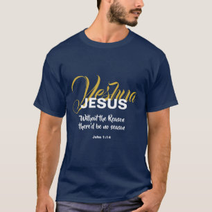 Camiseta JESUS RAASON SEASON NATAL Marinho Cristão