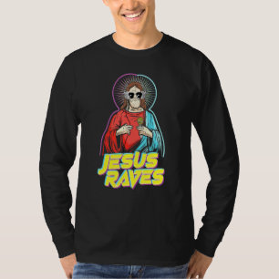 Camiseta Jesus Raves Edm Music Festival Workout Dance Club
