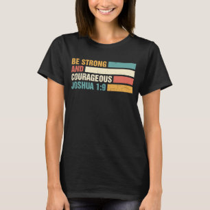 Camiseta Jesus Religioso Cristão Joshua 19 Seja Forte Senho