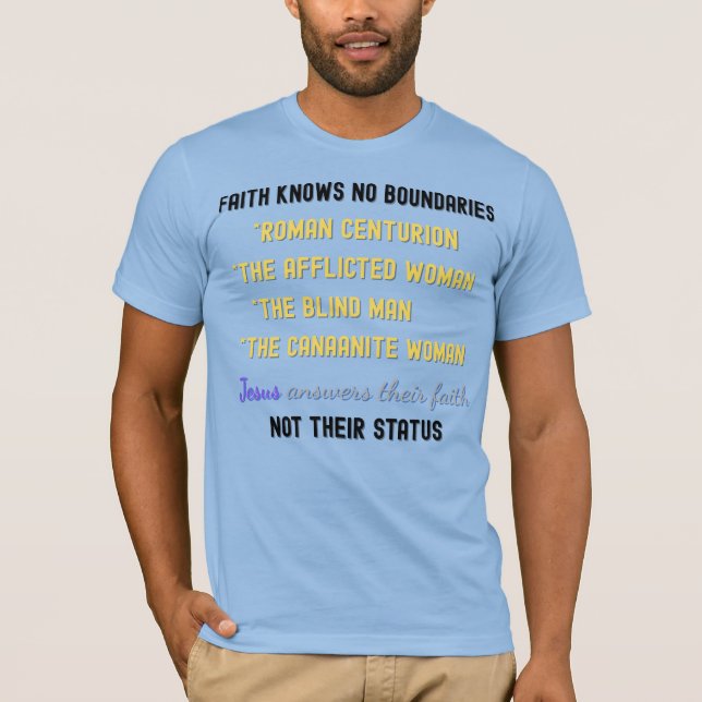 Camiseta Jesus Responde à sua fé - Bíblia inspiradora Verso (Frente)