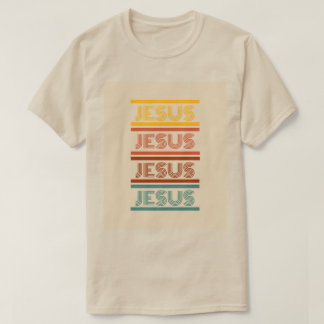 Camiseta Jesus retraía o unisexo de chá branco