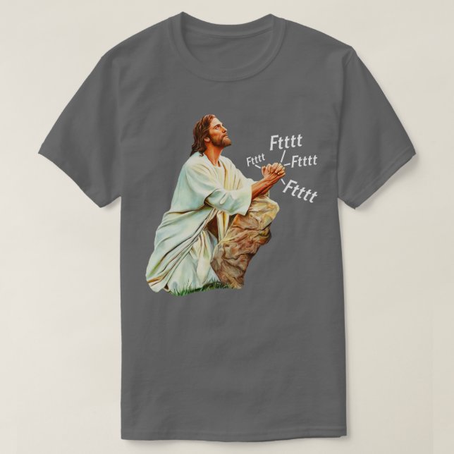 Camiseta Jesus Reza Para O Farter Celestial (Frente do Design)