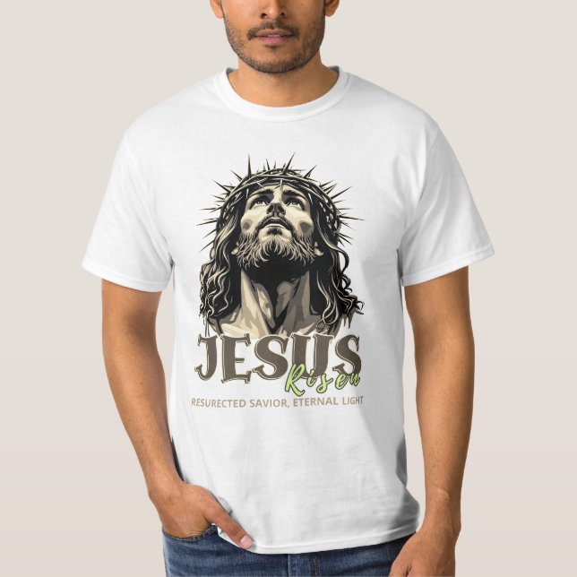 Camiseta Jesus Risen - Cristo artístico (Frente)