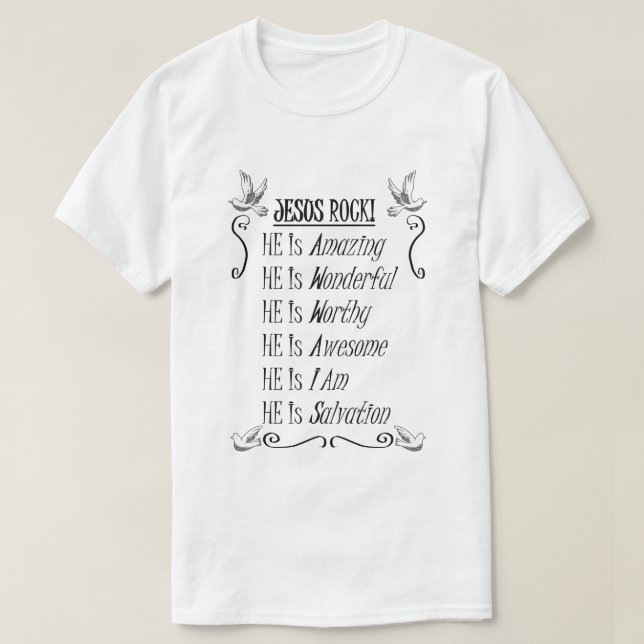 CAMISETA JESUS ROCK! (Frente do Design)