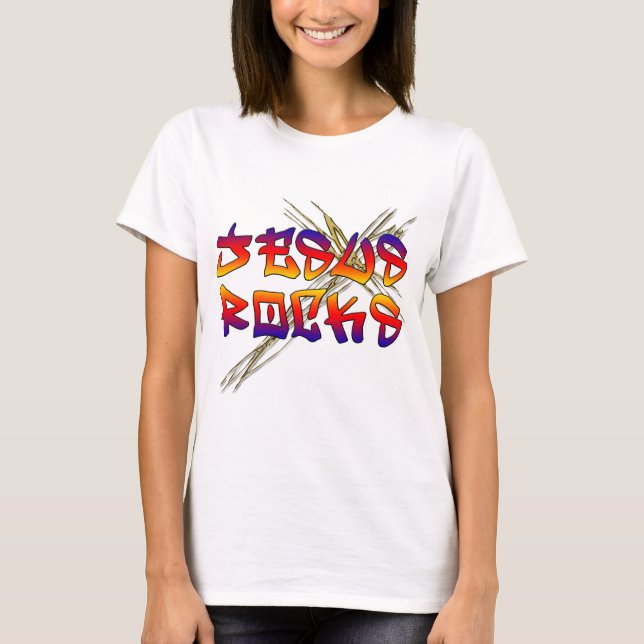 Camiseta Jesus Rocks Christian (Frente)