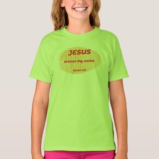 CAMISETA JESUS SABE MEU NOME (Frente)