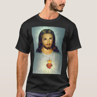 Camiseta Jesus Sacred Heart Divine Christian Roman Ca