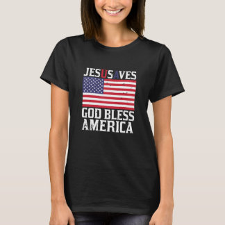 Camiseta Jesus salva a América Deus abençoe