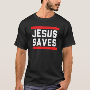 Camiseta Jesus Salva a fé religiosa cristã