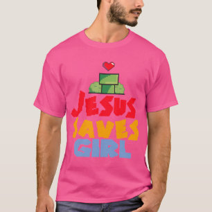 Camiseta Jesus salva a garota que Jesus dá vida ao salvador