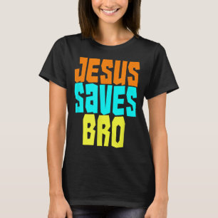 Camiseta Jesus Salva Bro Frio Cristão Engraçado Surfe