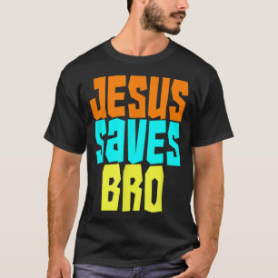 Camiseta Jesus Salva Bro Frio Cristão Engraçado Surfe