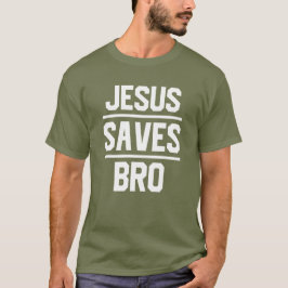 Camiseta Jesus Salva Bro Texto T-Shirt
