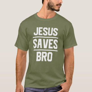 Camiseta Jesus Salva Bro Texto T-Shirt