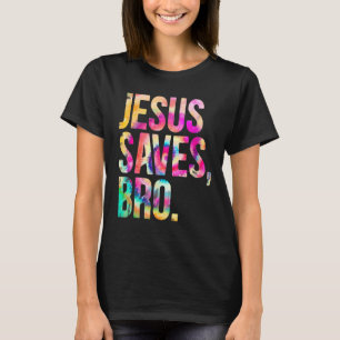 Camiseta Jesus Salva Bro Tie Dye Christian Faith Jesus Men