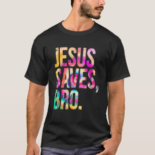 Camiseta Jesus Salva Bro Tie Dye Christian Faith Jesus Men