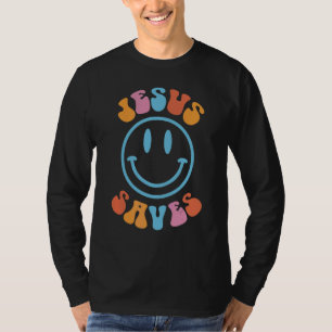 Camiseta Jesus Salva Carinha Sorridente Estética Préppy Ten