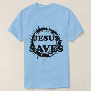 Camiseta Jesus salva com a coroa de cornos