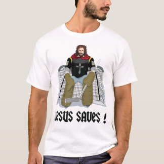 Camiseta Jesus Salva Hóquei no Gelo