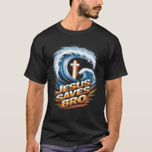 Camiseta Jesus Salva Irmão Menino Homens Divertido Cristão