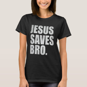 Camiseta Jesus Salva Irmão - Religião Cristã Engraçada Vint