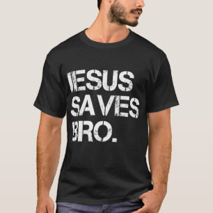 Camiseta Jesus Salva Irmão - Religião Cristã Engraçada Vint