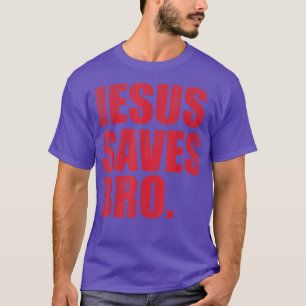 Camiseta Jesus Salva Irmão Vintage Engraçado Religião Crist
