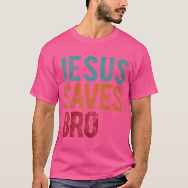 Camiseta Jesus salva Jesus religioso cristão (Frente)