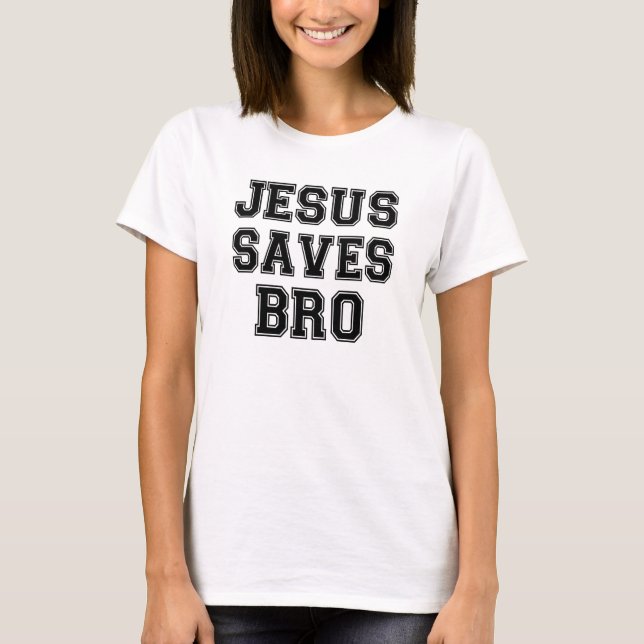 Camiseta Jesus Salva o Mano Engraçado (Frente)