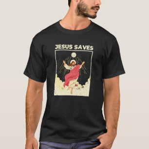 Camiseta Jesus salva o verso da Bíblia de Cristo de voleib