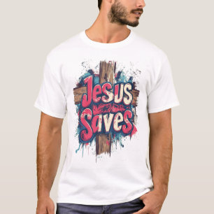 Camiseta Jesus salva: redenção de Grafites
