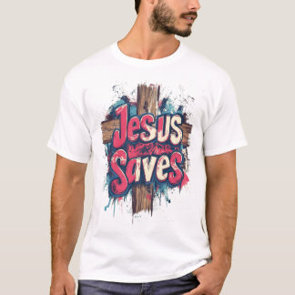 Camiseta Jesus salva: redenção de Grafites