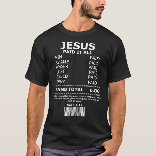 Camiseta Jesus Salvação Perdão Presente Cruzado Cristão (Frente)