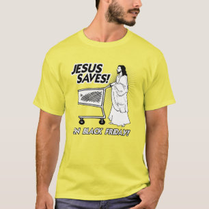 CAMISETA JESUS SALVAR EM SEXTA-FEIRA PRETA - .PNG