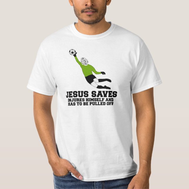 Camiseta Jesus salvar o futebol (Frente)