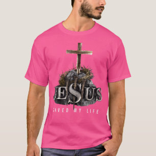 Camiseta Jesus Salvou Minha Vida - Bíblia Religiosa Cristã
