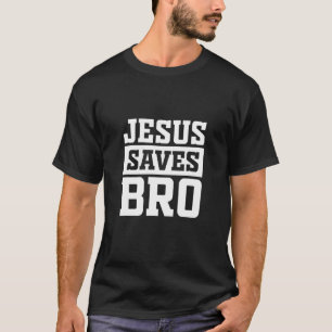 Camiseta Jesus Saves Bro Vintage Pro Christian Religious Be