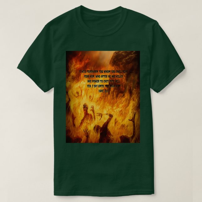 Camiseta JESUS SAVES FROM HELL Graphic (Frente do Design)
